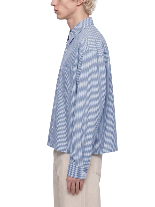 Unisex Boxy Striped Shirt