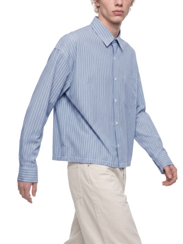 Unisex Boxy Striped Shirt