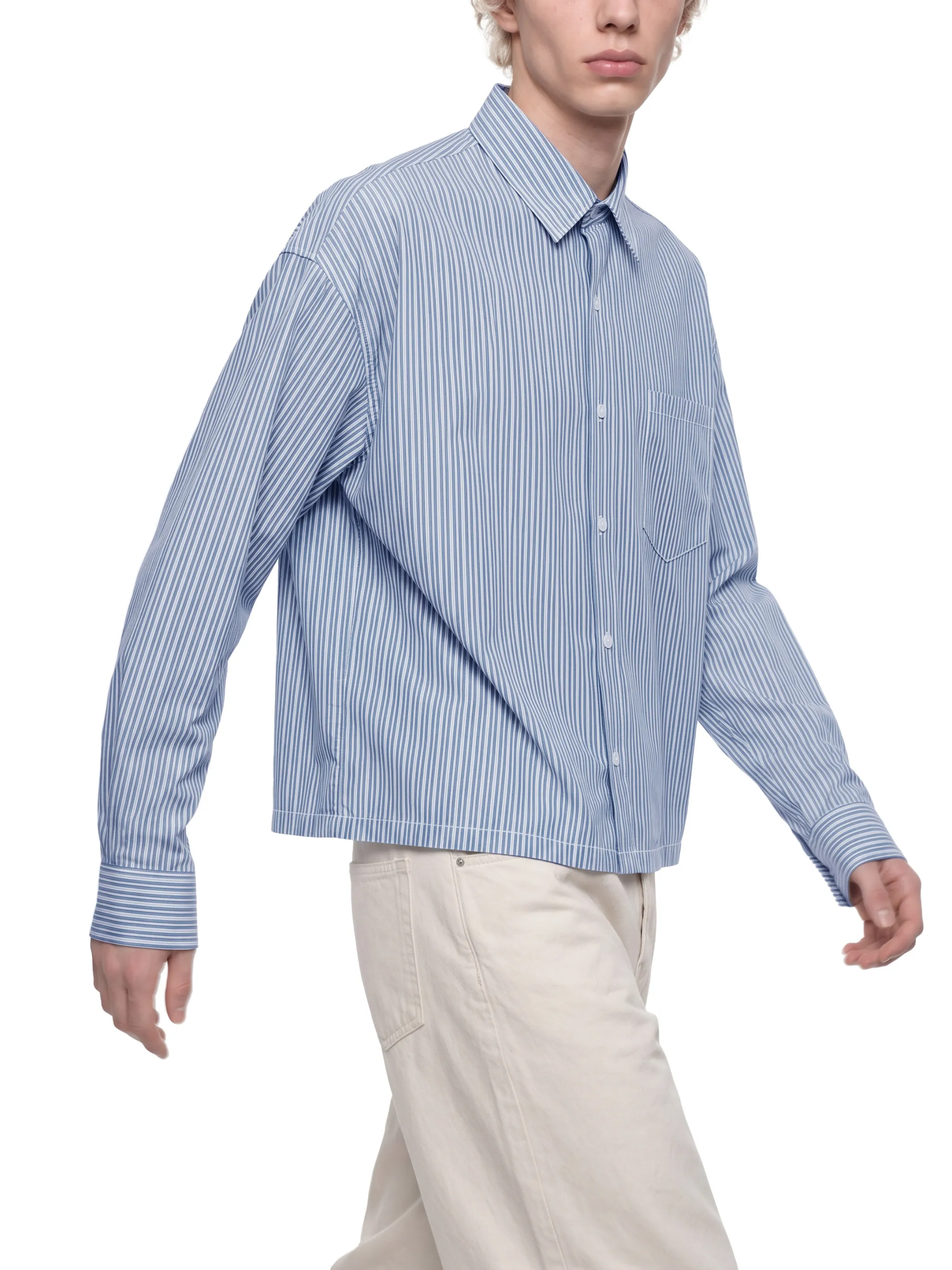 Unisex Boxy Striped Shirt