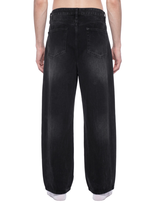 Men's Vintage Wash Wide Leg Jeans