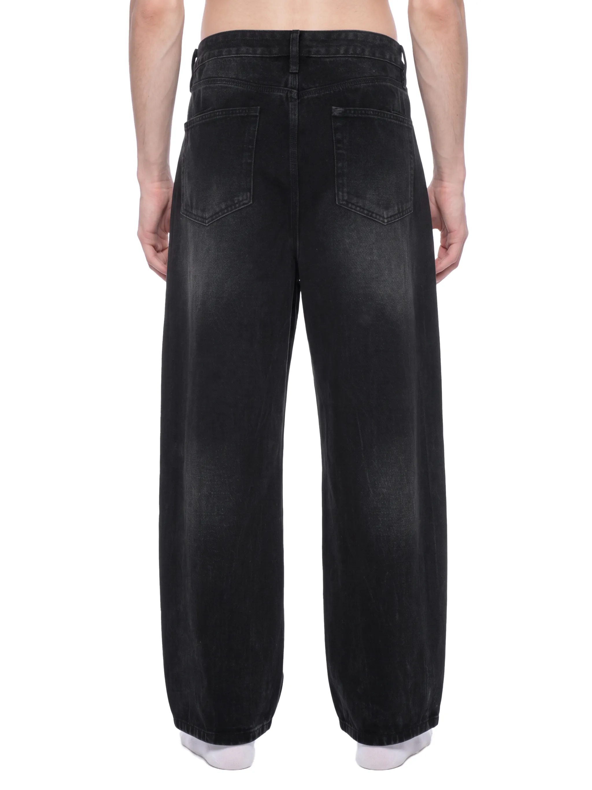 Men's Vintage Wash Wide Leg Jeans