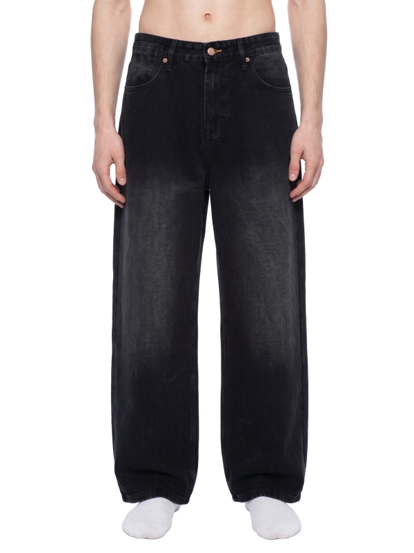 Men's Vintage Wash Wide Leg Jeans