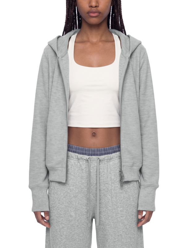 Women's Waffle Full Zip Hoodie