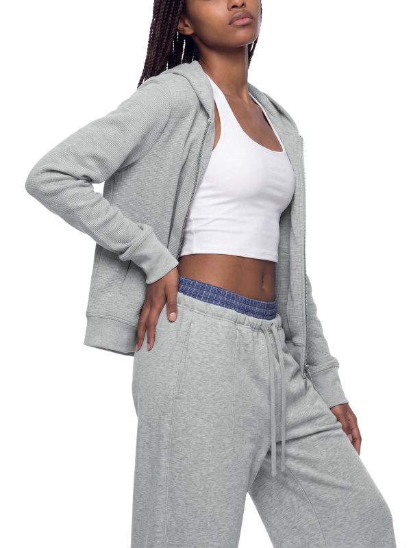 Women's Waffle Full Zip Hoodie