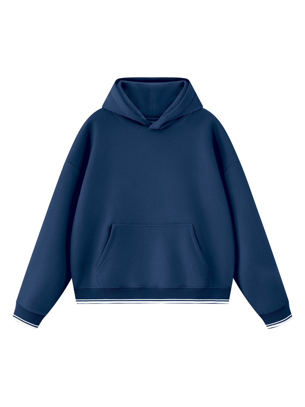Unisex Oversized Color Block Fleece Hoodie - Main Image
