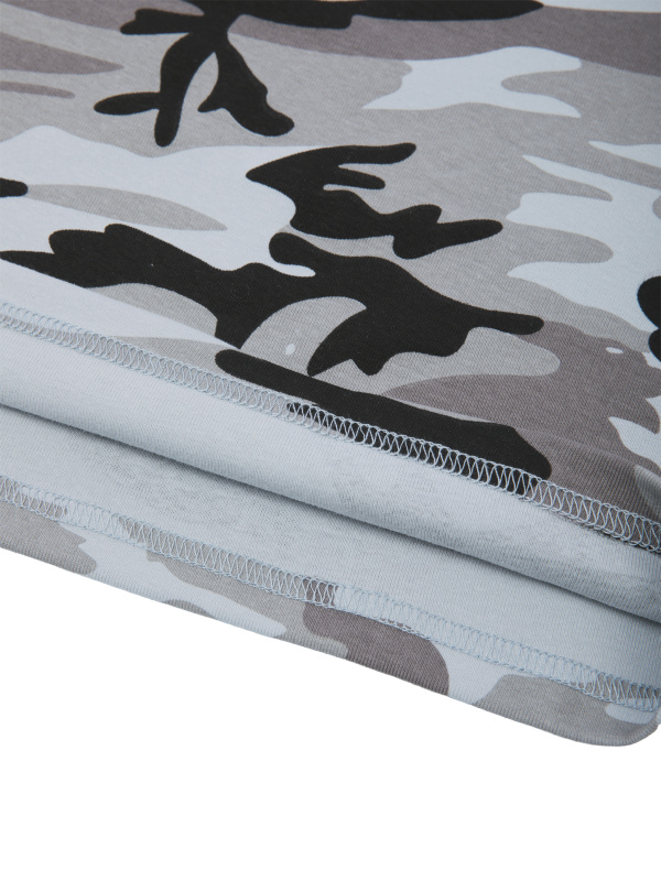 Women's Camo Off-Shoulder Crop T-Shirt