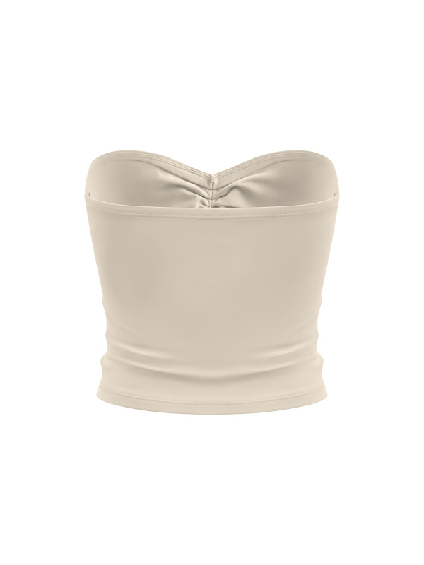Women's Ruched Cropped Tube Top