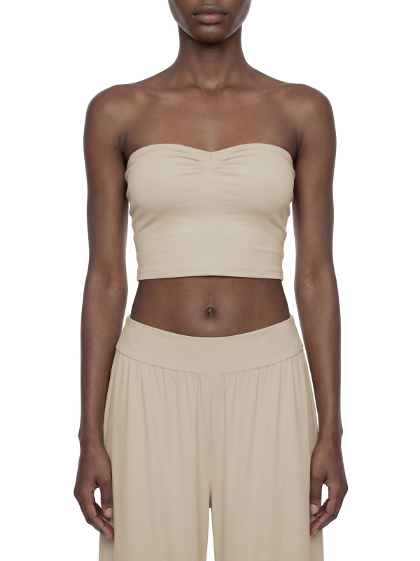 Women's Ruched Cropped Tube Top