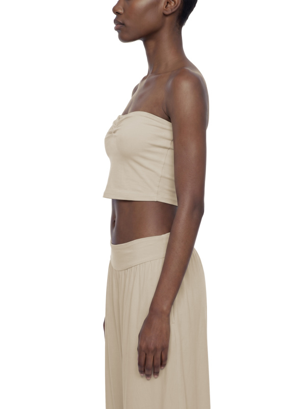 Women's Ruched Cropped Tube Top