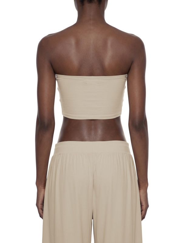 Women's Ruched Cropped Tube Top