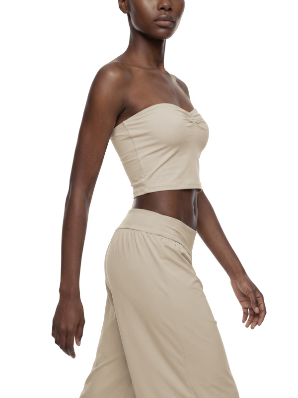 Women's Ruched Cropped Tube Top