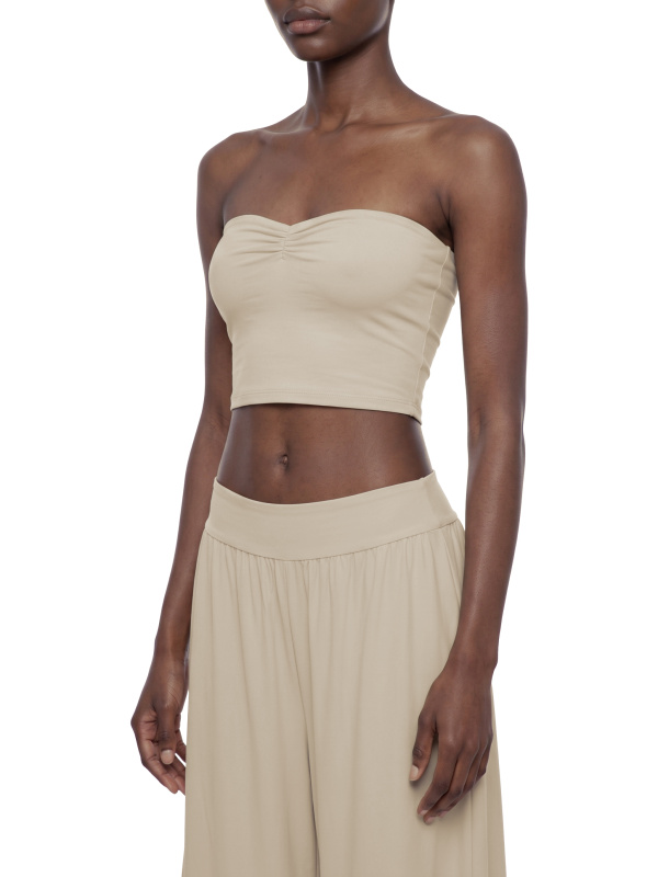 Women's Ruched Cropped Tube Top