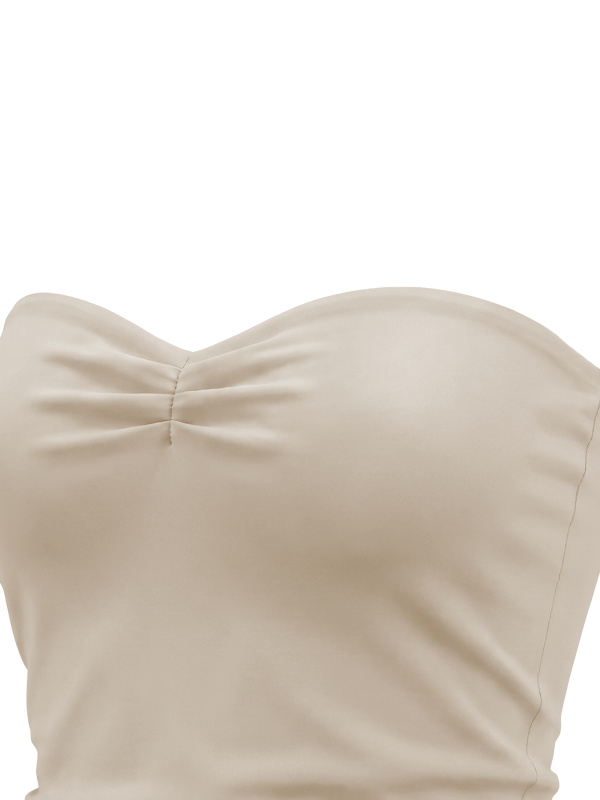 Women's Ruched Cropped Tube Top