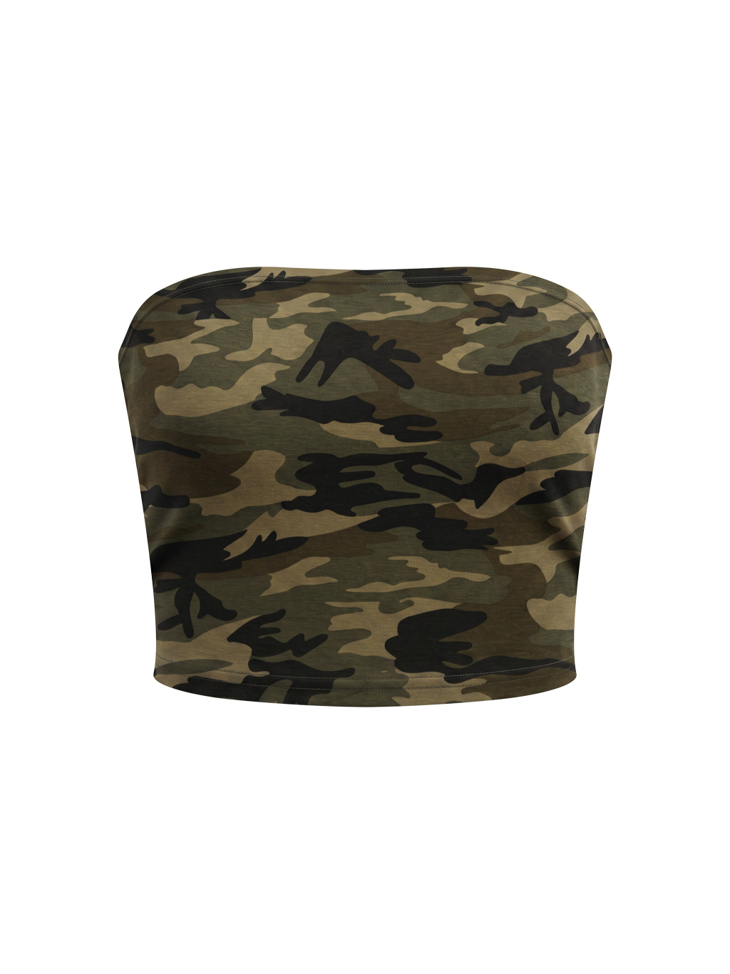 Women’s Camo Cropped Tube Top - Main Image