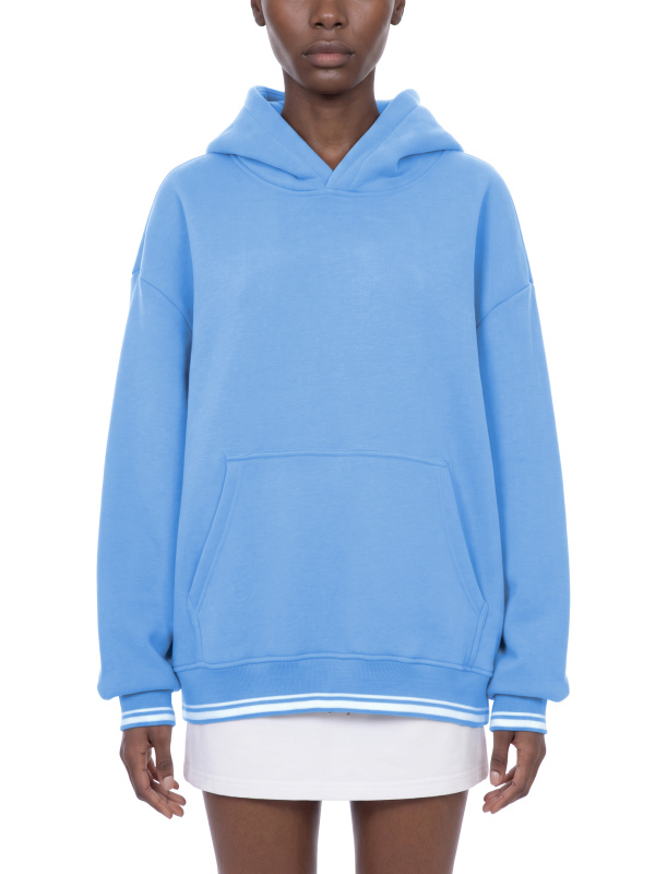 Unisex Oversized Color Block Fleece Hoodie