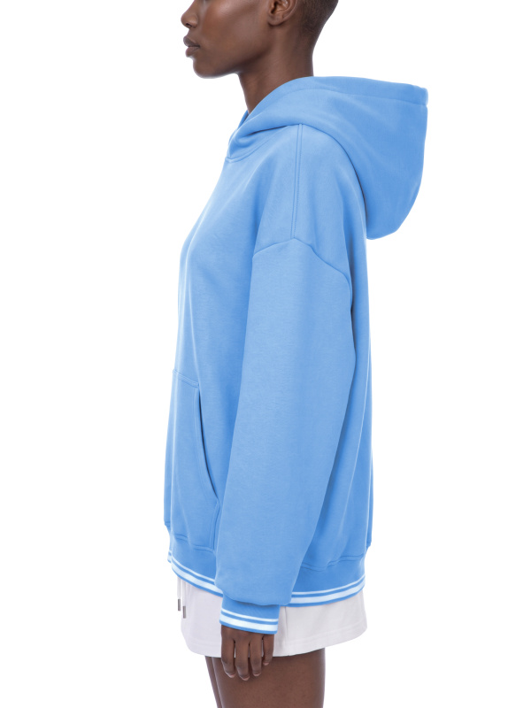 Unisex Oversized Color Block Fleece Hoodie