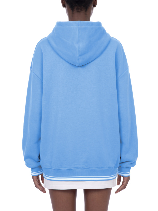 Unisex Oversized Color Block Fleece Hoodie