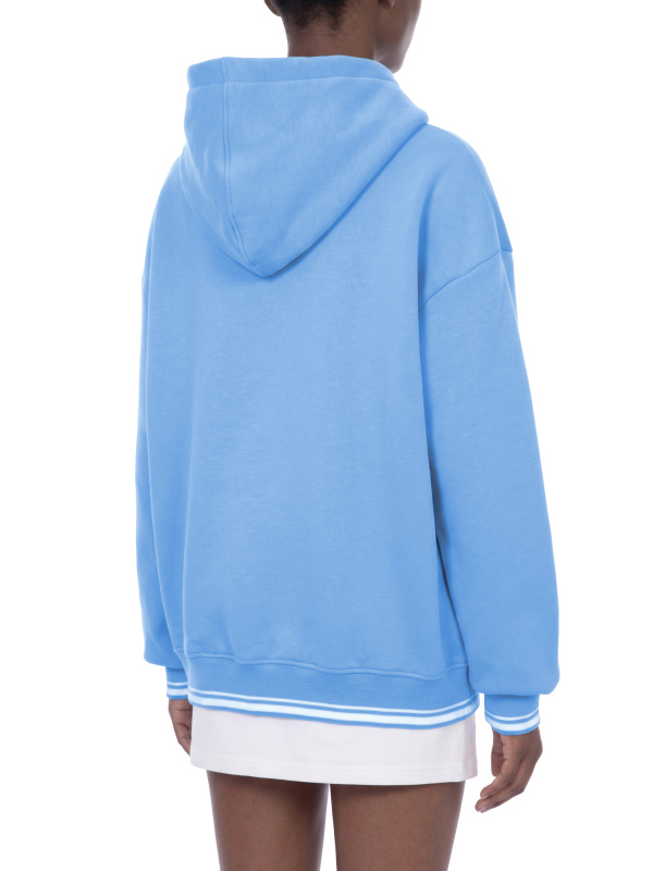 Unisex Oversized Color Block Fleece Hoodie
