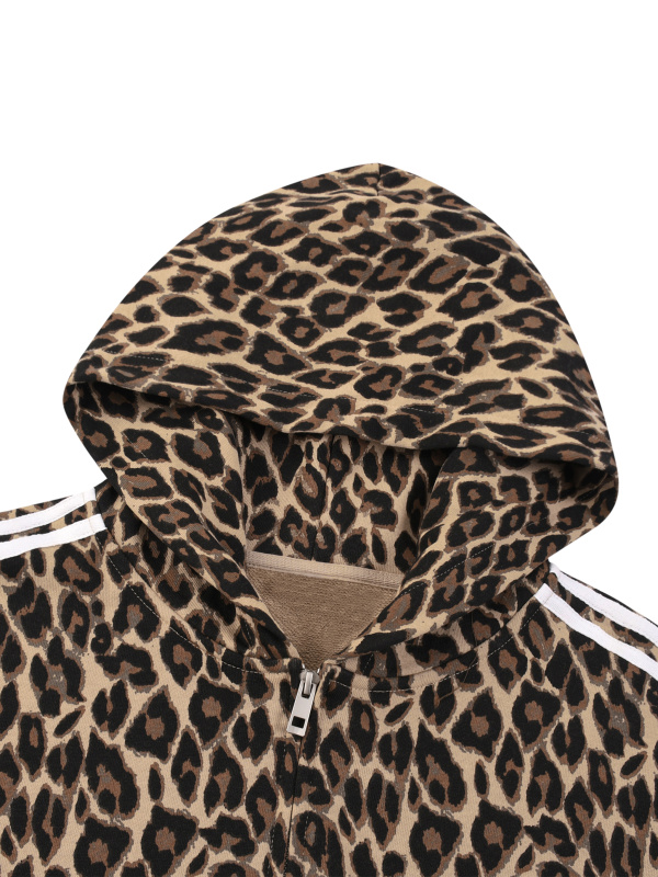 Unisex Leopard Full Zip Hoodie
