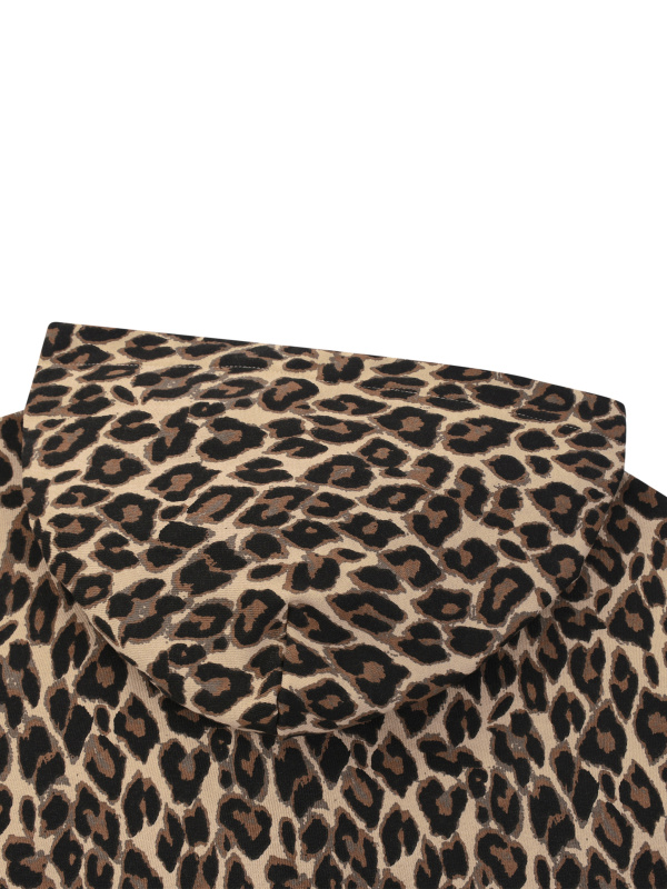 Unisex Leopard Full Zip Hoodie