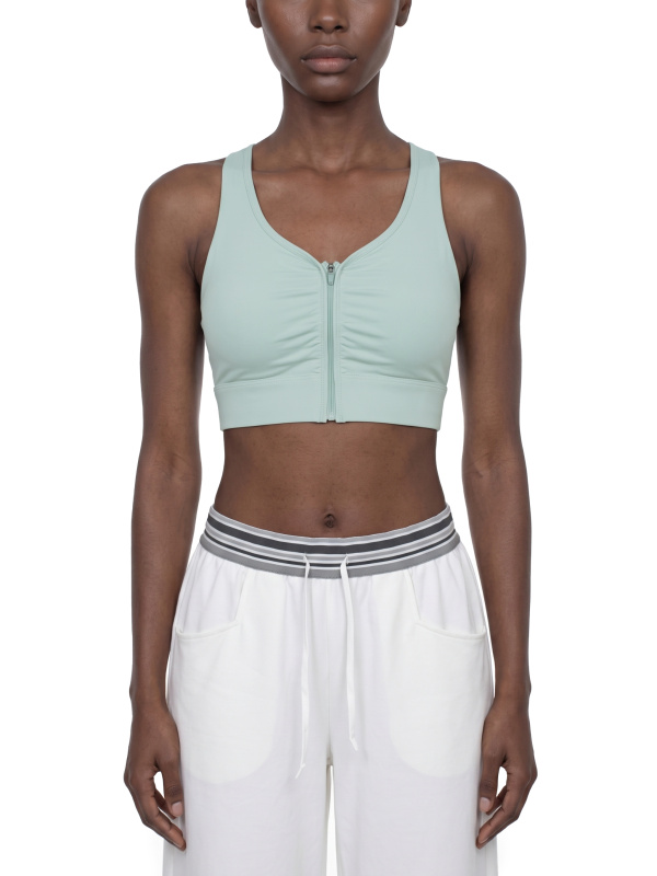 Women’s Cropped Zip Yoga Sports Bra