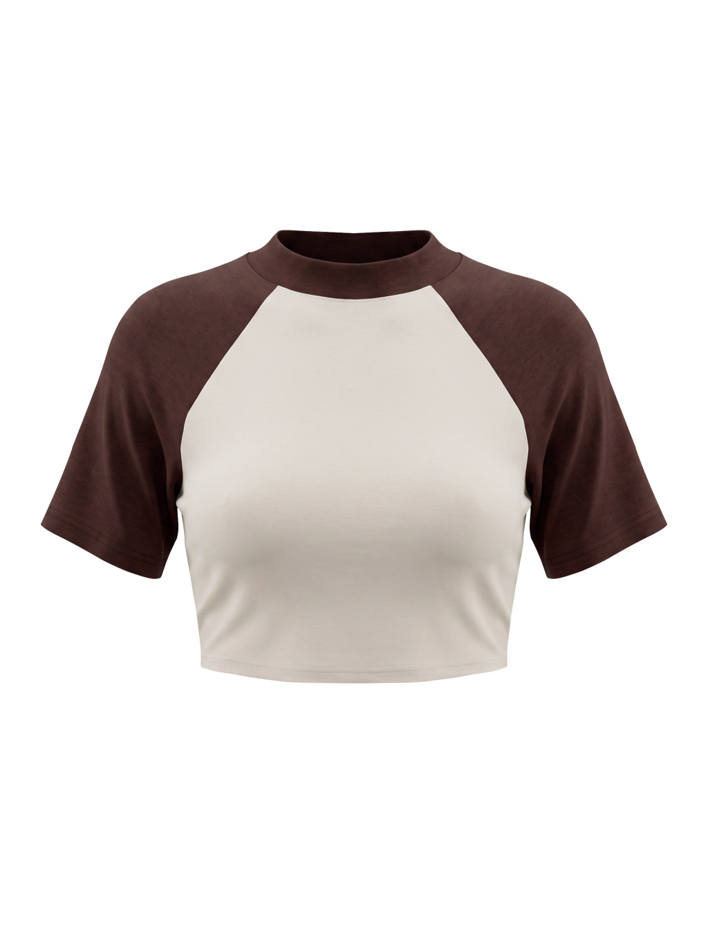 Women’s Color Block Raglan Crop T-Shirt - Main Image