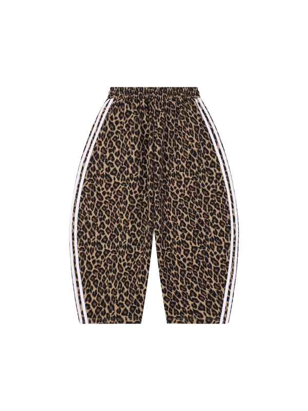Unisex Leopard Barrel Leg Sweatpants