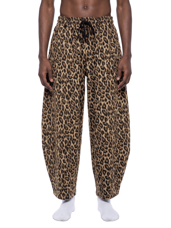 Unisex Leopard Barrel Leg Sweatpants