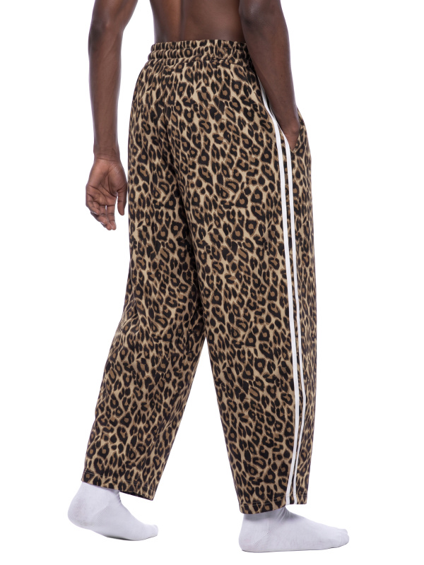 Unisex Leopard Barrel Leg Sweatpants