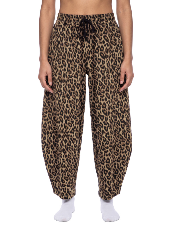 Unisex Leopard Barrel Leg Sweatpants