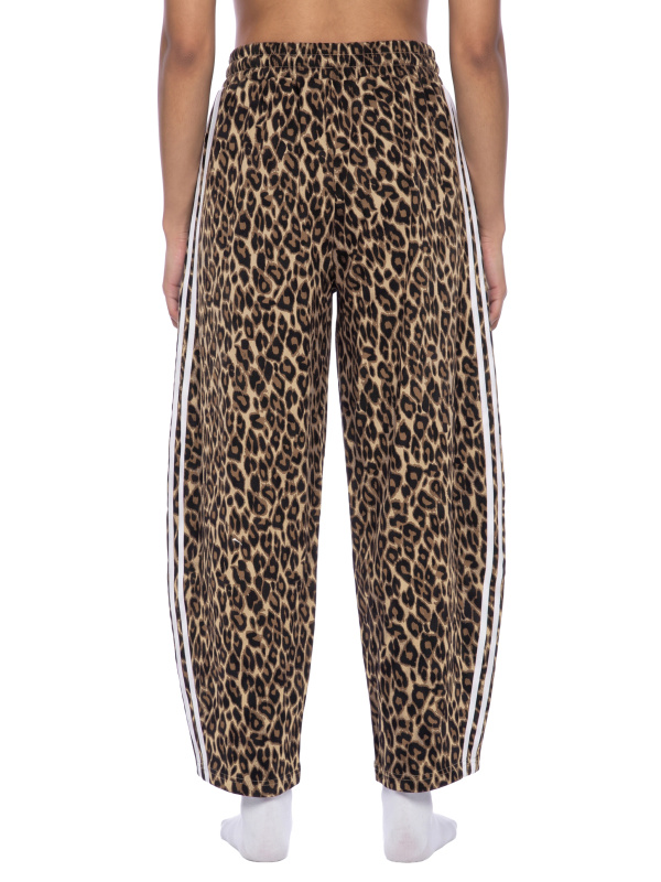Unisex Leopard Barrel Leg Sweatpants