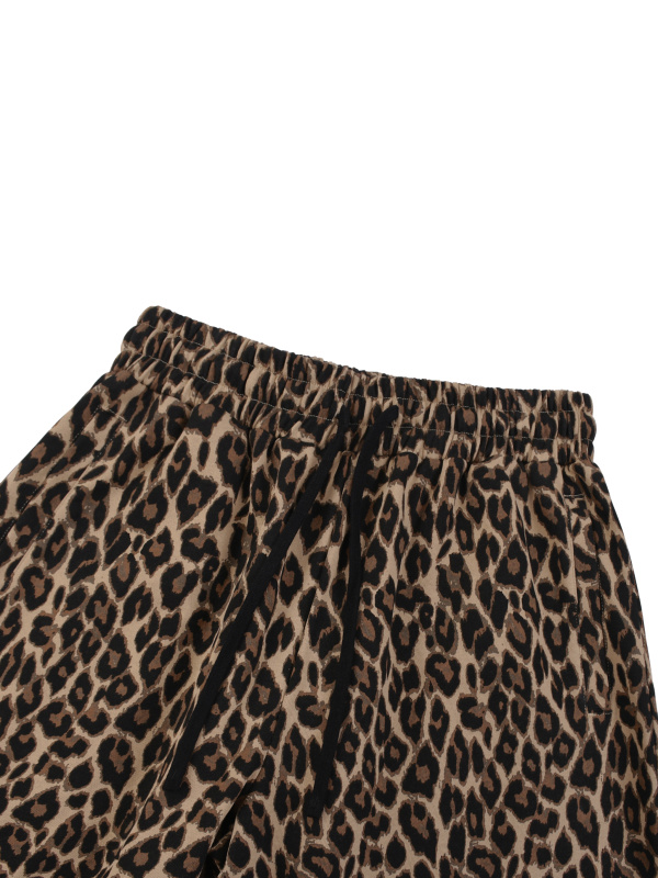 Unisex Leopard Barrel Leg Sweatpants
