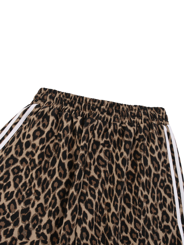 Unisex Leopard Barrel Leg Sweatpants