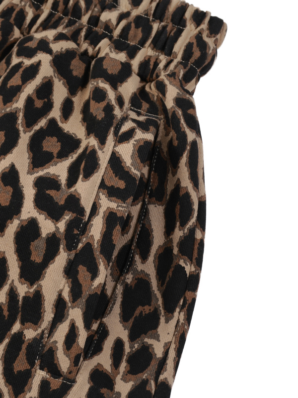 Unisex Leopard Barrel Leg Sweatpants
