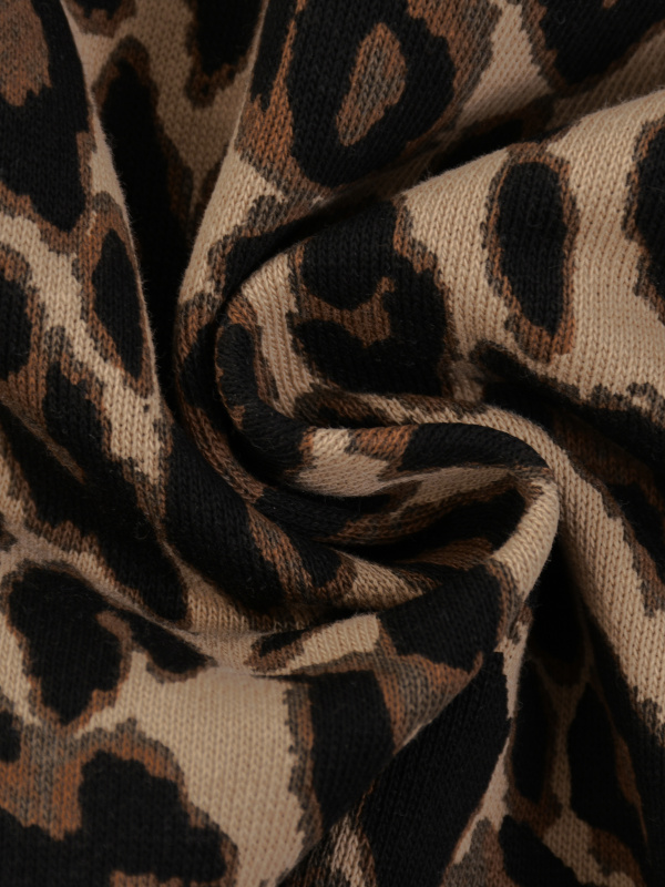 Unisex Leopard Barrel Leg Sweatpants