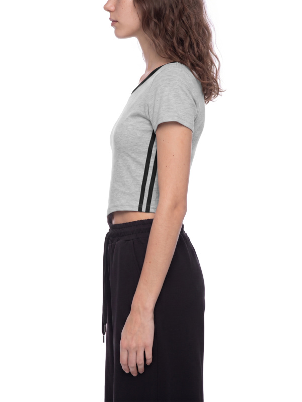 Women's Color Block Off-the-Shoulder T-Shirt