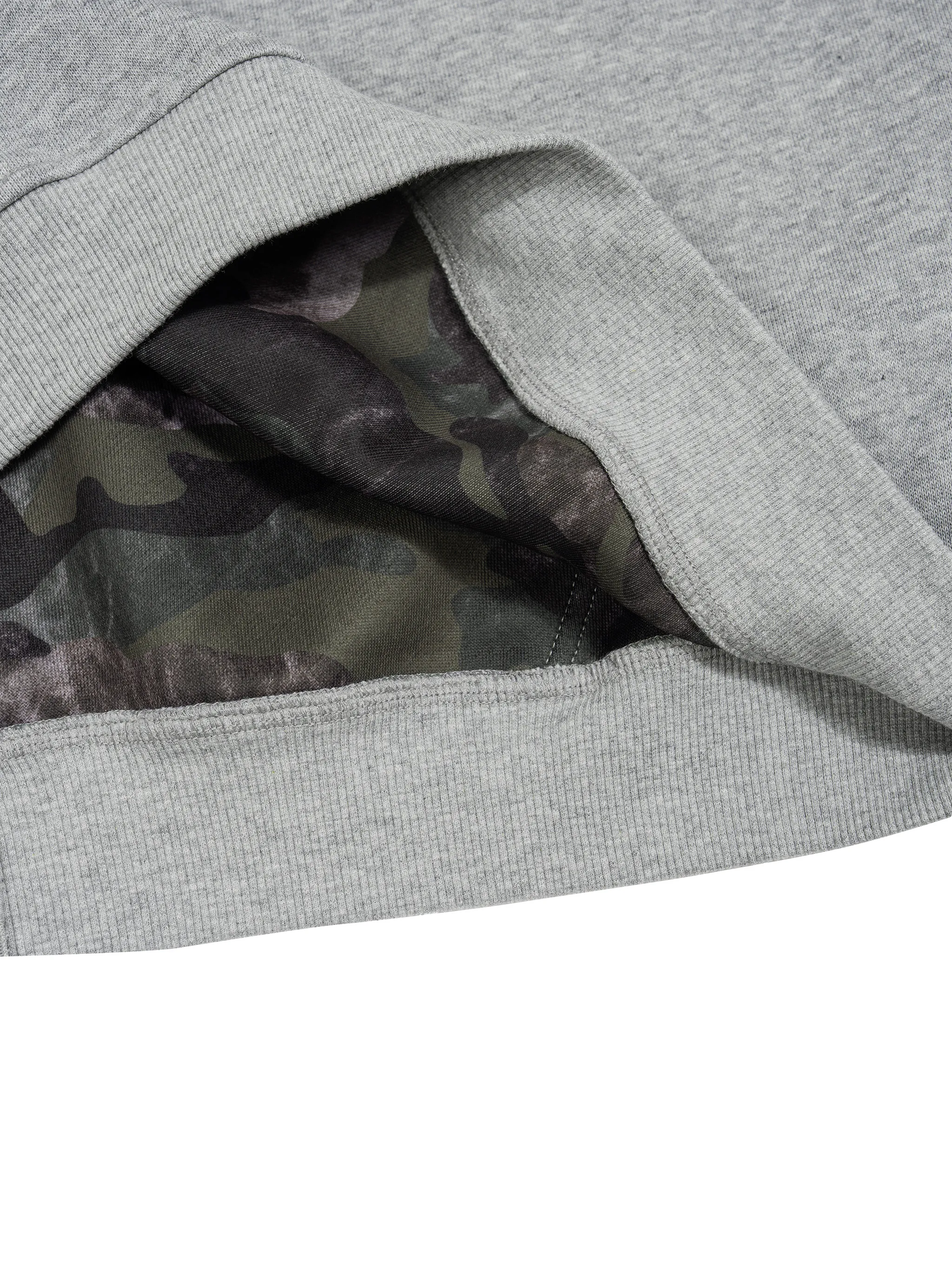 Unisex Colorblock Camo Full Zip Boxy Hoodie