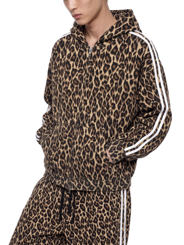 Unisex Leopard Full Zip Hoodie