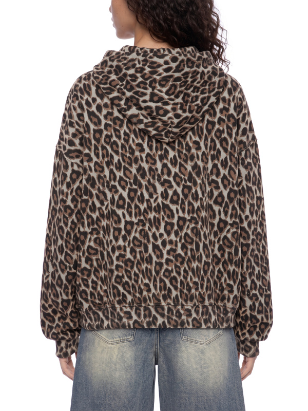 Unisex Leopard Full Zip Hoodie
