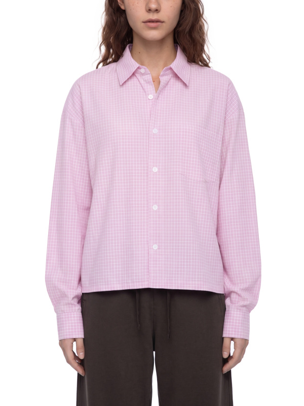 Unisex Boxy Plaid Long Sleeve Shirt