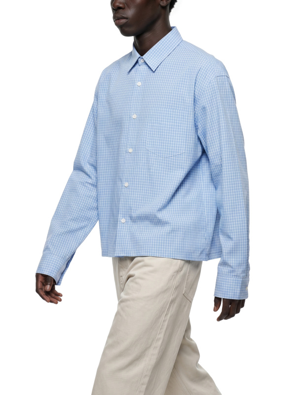 Unisex Boxy Plaid Long Sleeve Shirt