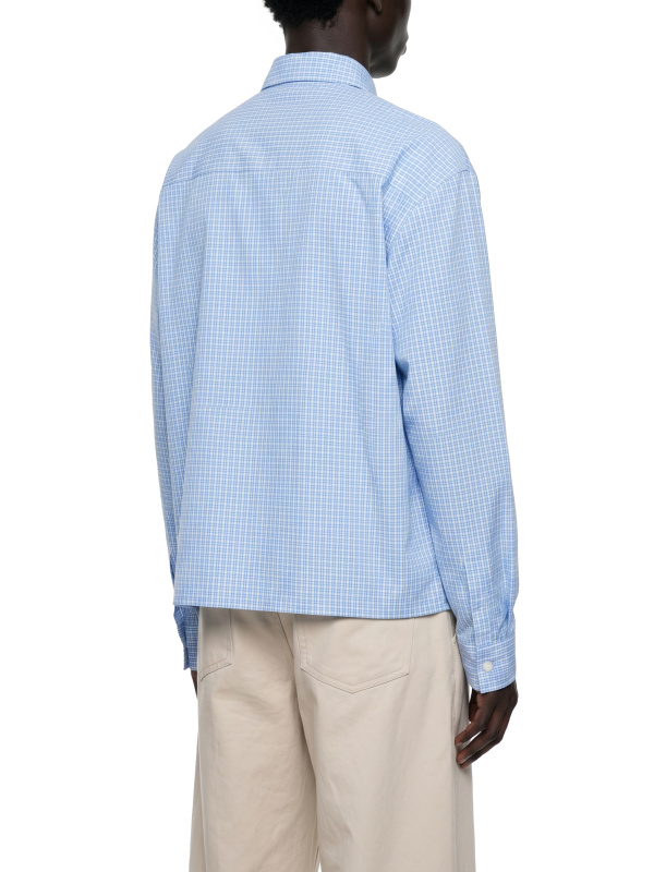 Unisex Boxy Plaid Long Sleeve Shirt