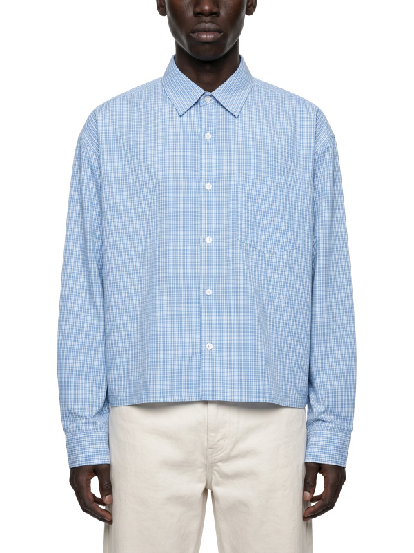 Unisex Boxy Plaid Long Sleeve Shirt