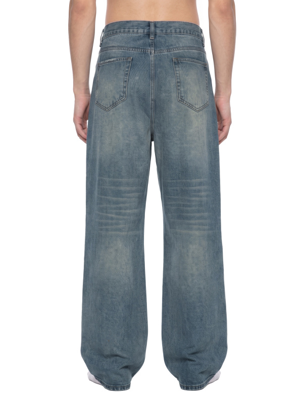 Men’s Vintage Wash Wide Leg Jeans