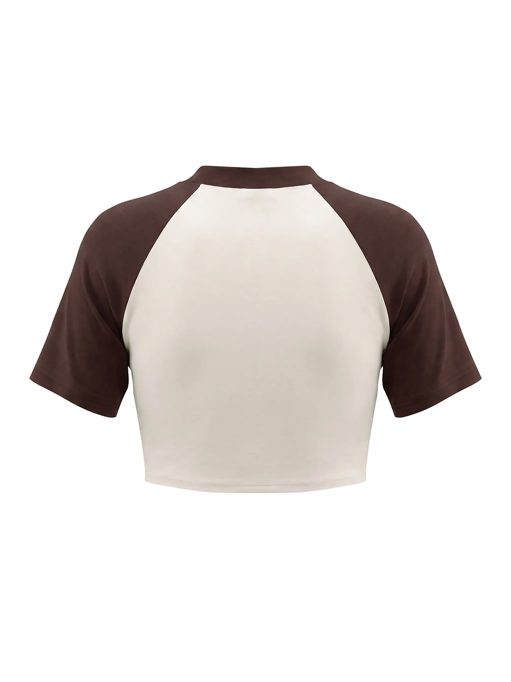 Women’s Color Block Raglan Crop T-Shirt