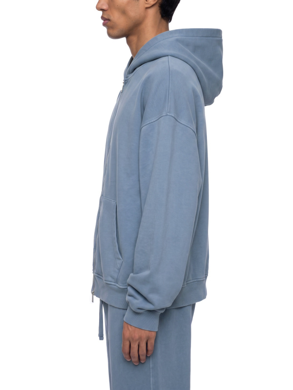 Unisex Vintage Wash Full Zip Boxy Hoodie