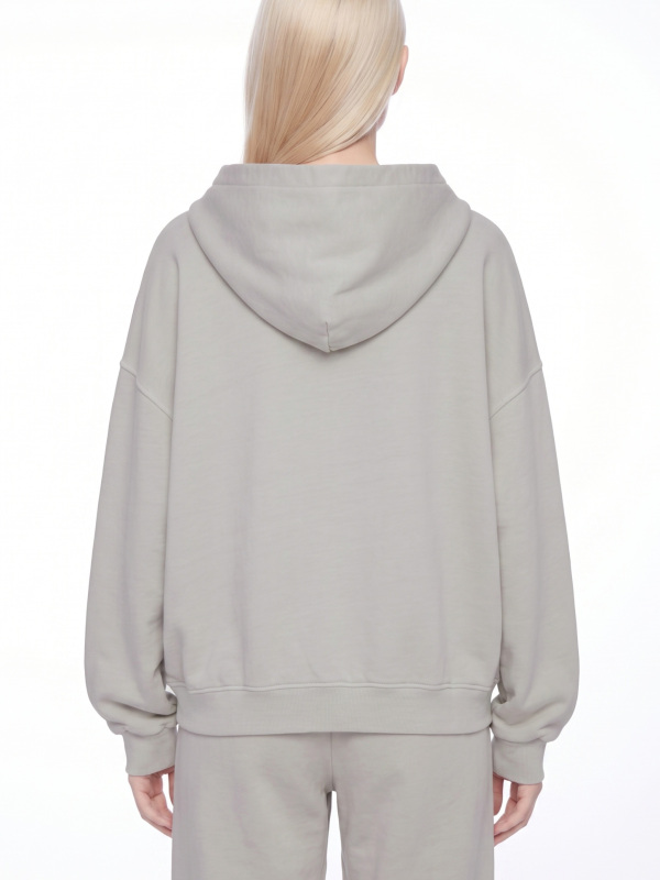 Unisex Vintage Wash Full Zip Boxy Hoodie