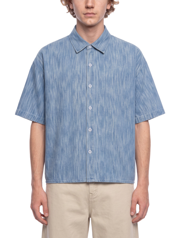 Unisex Boxy Vintage Wash Denim Shirt