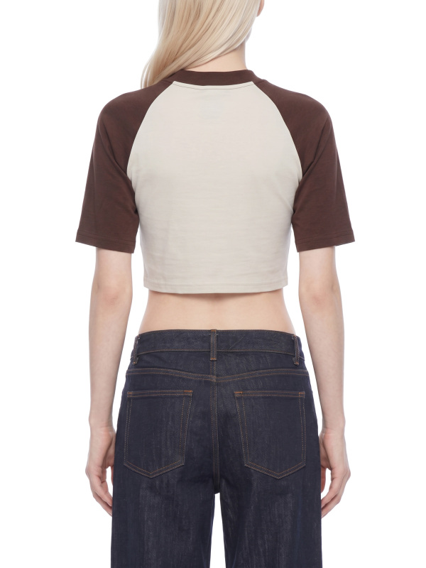 Women’s Color Block Raglan Crop T-Shirt