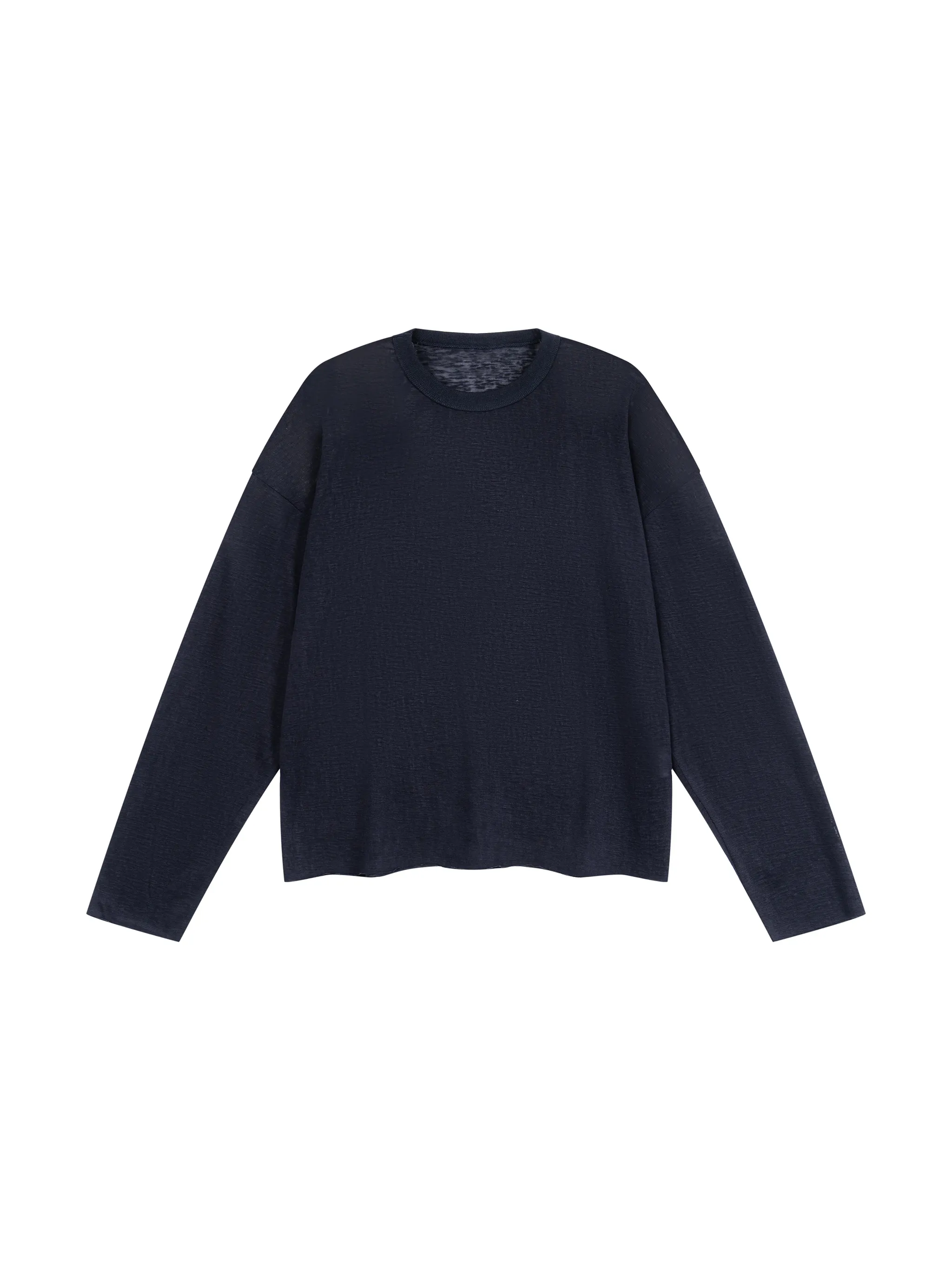 Unisex Raw Edge Long Sleeve T-Shirt - Main Image